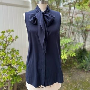 Tory Burch sleeveless bow blouse